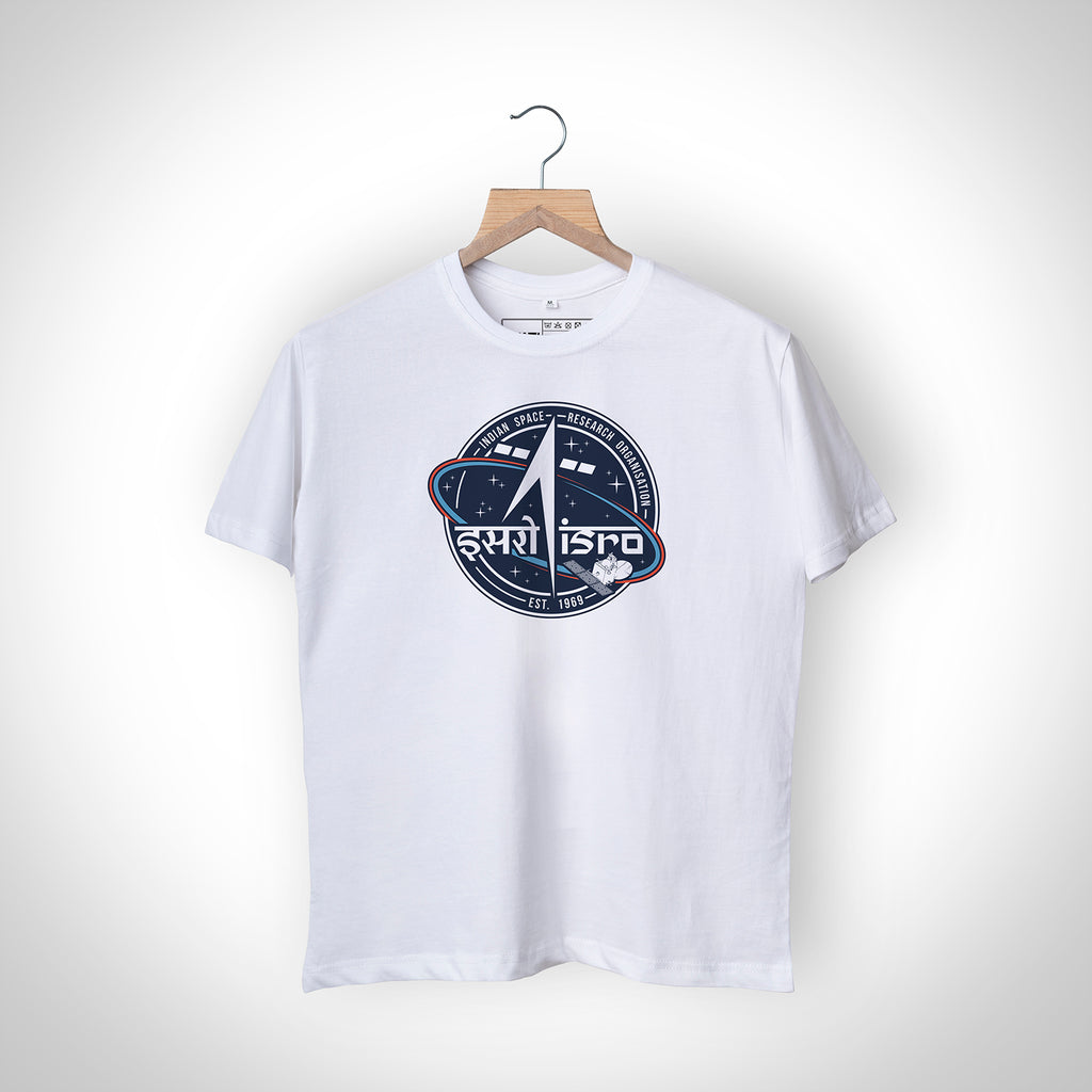ISRO White Mens T-shirt