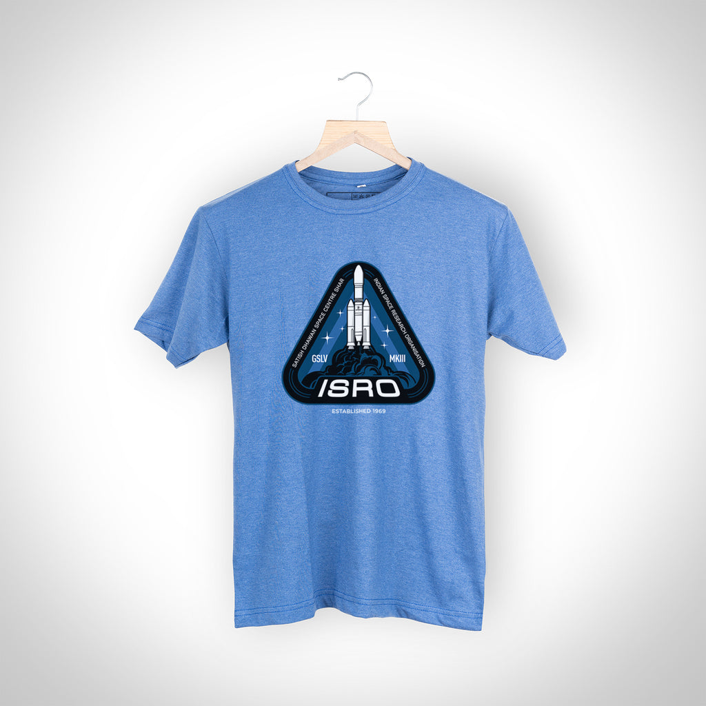 ISRO Blue Mens T-shirt