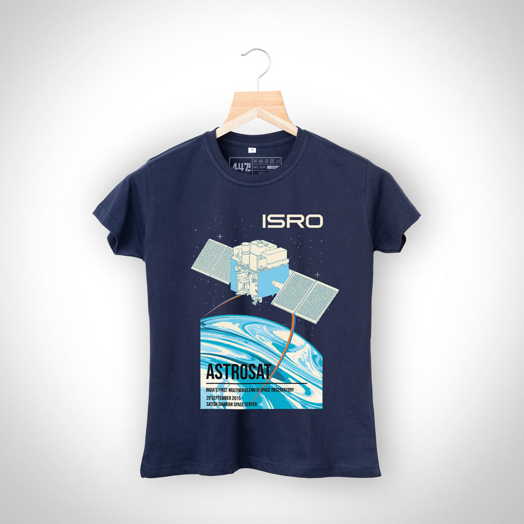 ISRO Navy Blue Womens T-shirt