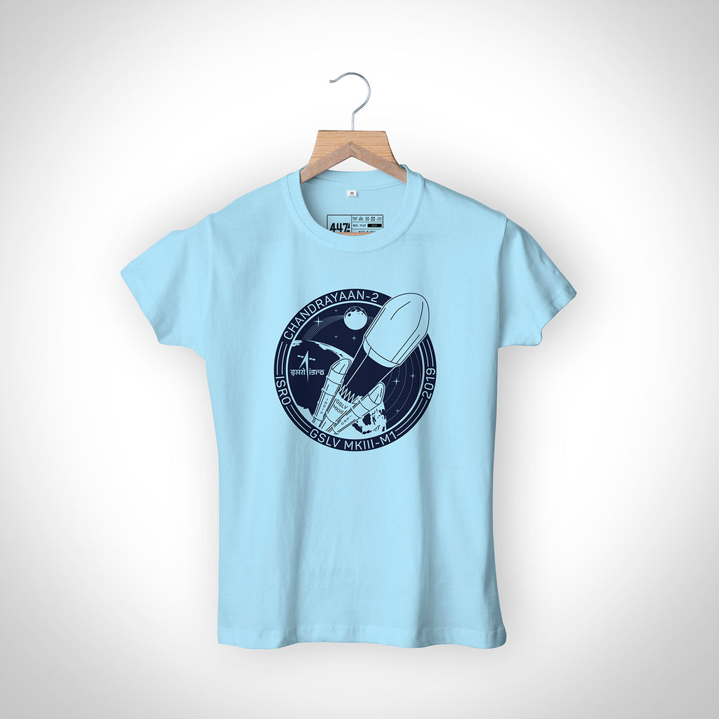 ISRO Baby Blue Women T-shirt